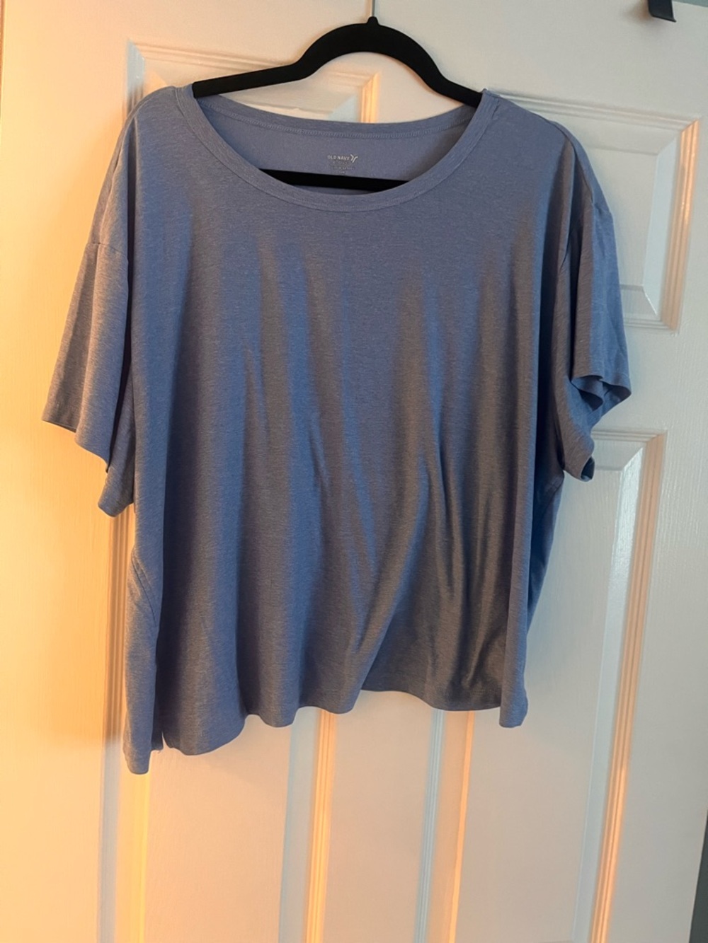 Old Navy Active cloud 95 Go-DRI Scoop Neck Short Sleeve Top - Light Blue 2XL